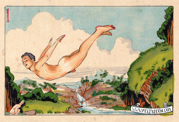 Featured image of post 菲利克斯·德宙-日本浮世绘风格同志绘画欣赏